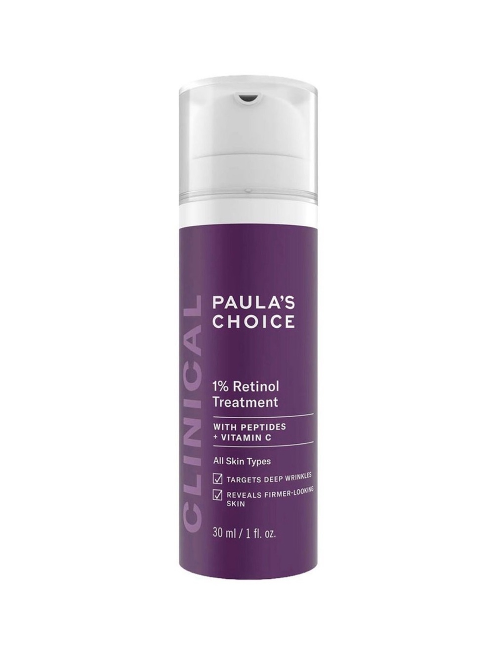 Paula's Choice 1% Retinol Treatment Full Size 1 ox Peptides Vitamin C